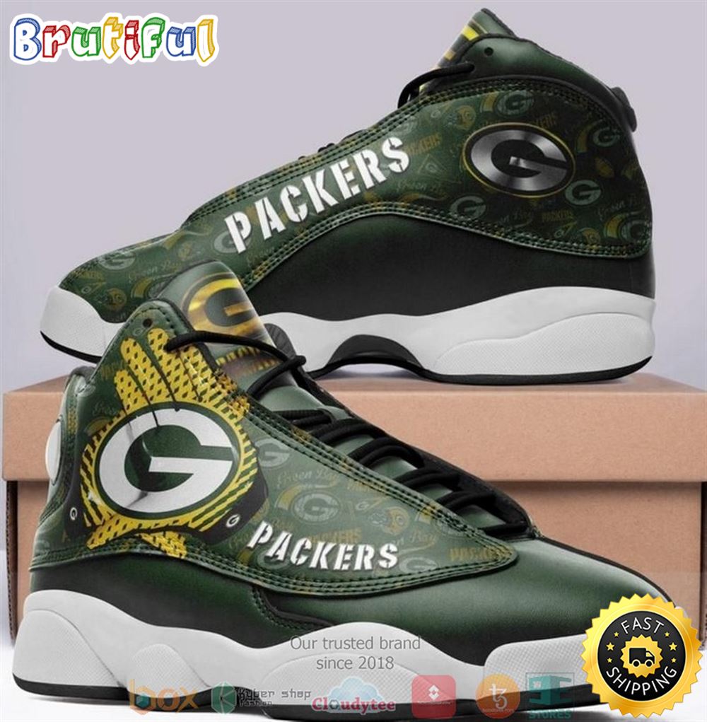 JWFancy Green Bay Packer AJ13 Sneakers Shoes For Men And Women