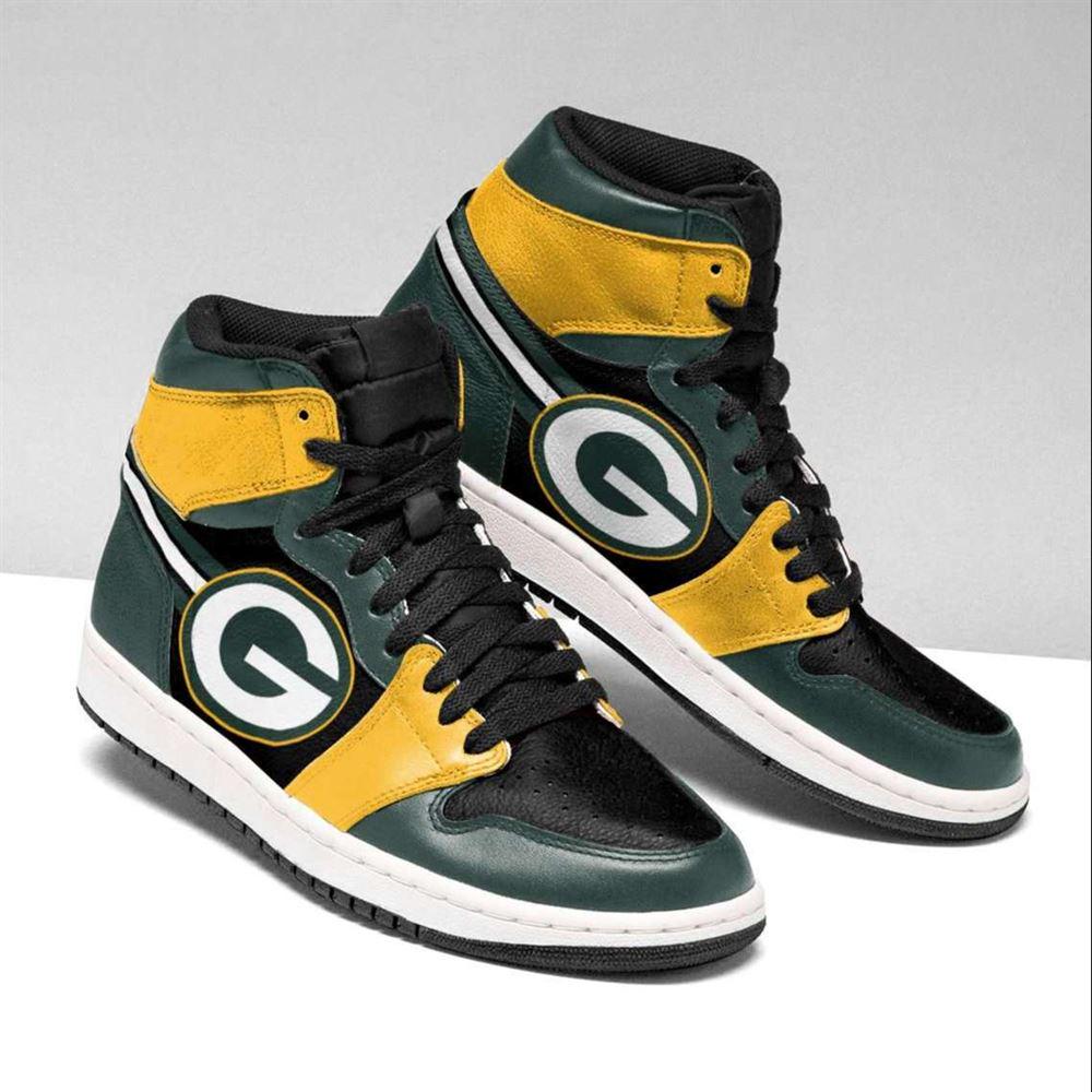 JWFancy Green Bay Packers AJ1 High Sneakers Shoes For Men And Women