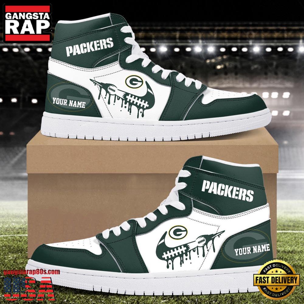 JWFancy Green Bay Packers AJ1 High Sneakers Shoes For Men And Women