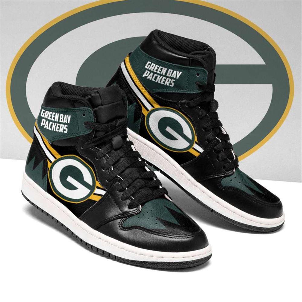 JWFancy Green Bay Packers AJ1 High Sneakers Shoes For Men And Women
