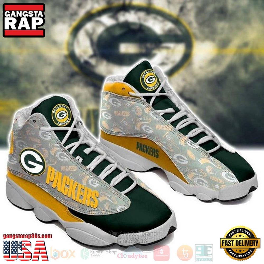 JWFancy Green Bay Packers AJ13 Sneakers Shoes For Men And Women