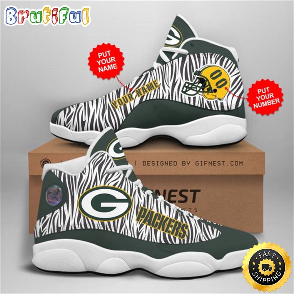 JWFancy Green Bay Packers AJ13 Sneakers Shoes For Men And Women