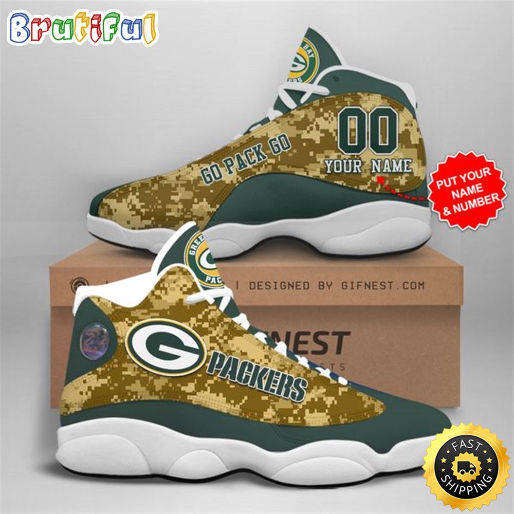 JWFancy Green Bay Packers AJ13 Sneakers Shoes For Men And Women
