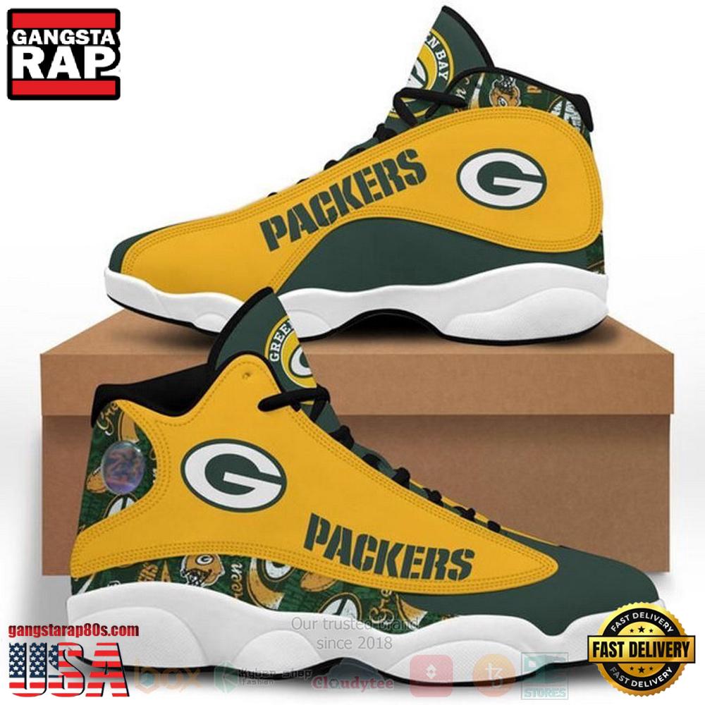 JWFancy Green Bay Packers AJ13 Sneakers Shoes For Men And Women