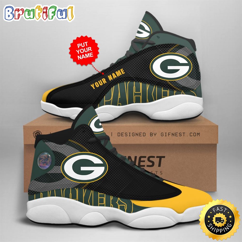 JWFancy Green Bay Packers AJ13 Sneakers Shoes For Men And Women
