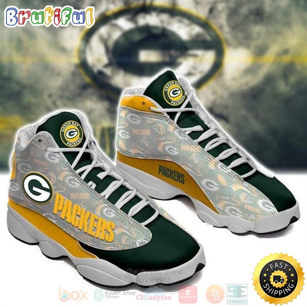 JWFancy Green Bay Packers AJ13 Sneakers Shoes For Men And Women