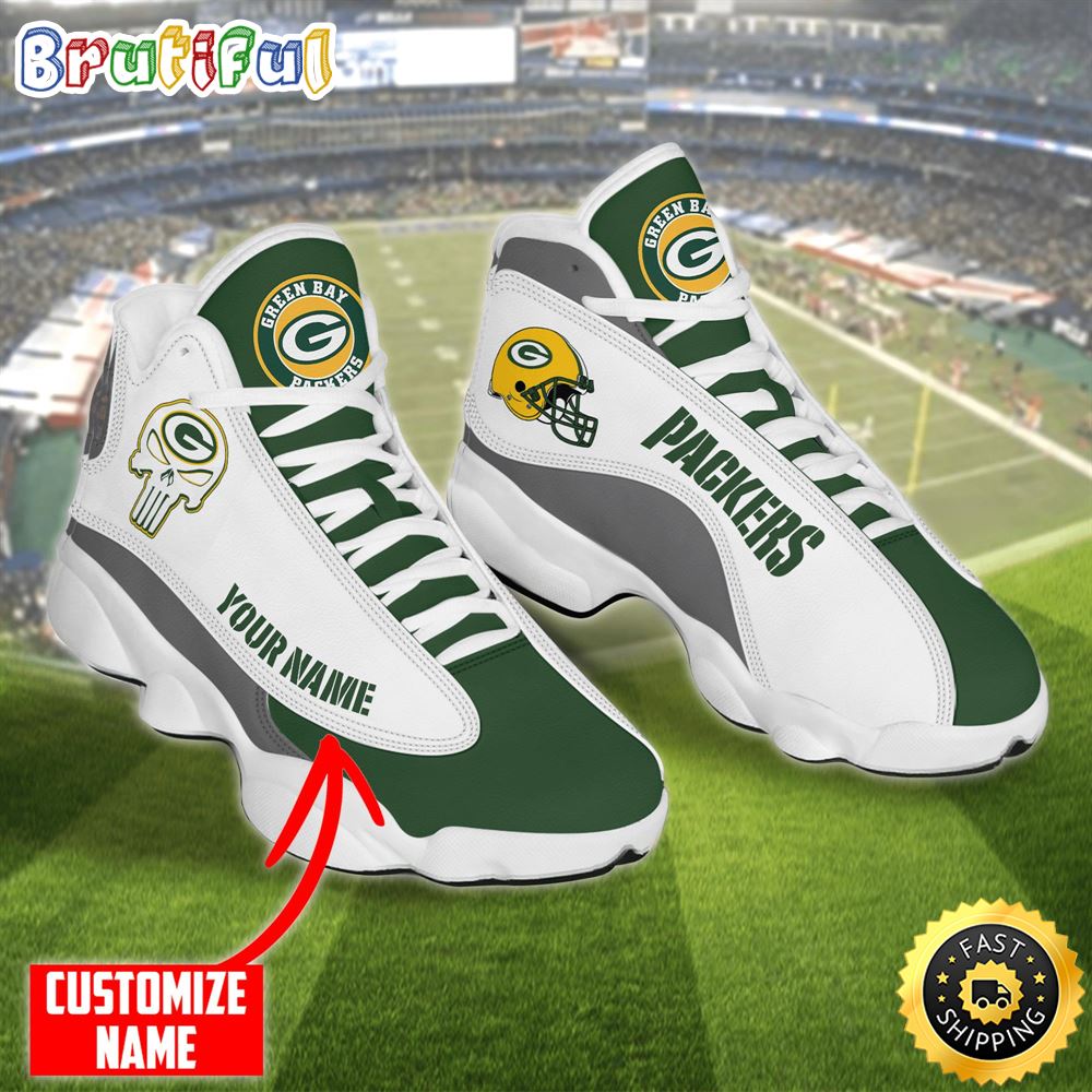JWFancy Green Bay Packers AJ13 Sneakers Shoes For Men And Women