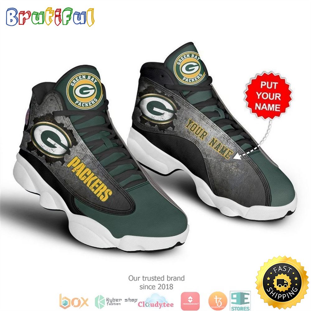 JWFancy Green Bay Packers AJ13 Sneakers Shoes For Men And Women