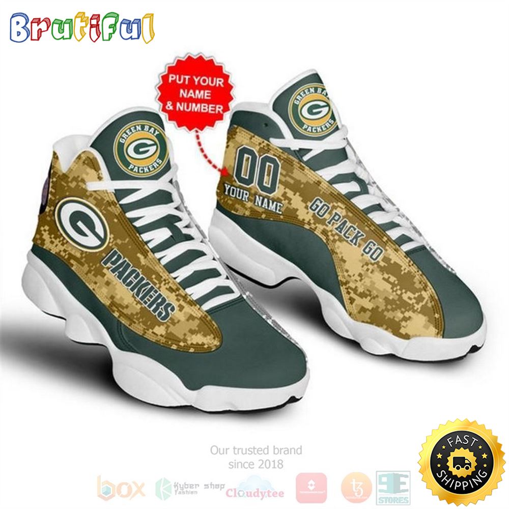 JWFancy Green Bay Packers AJ13 Sneakers Shoes For Men And Women
