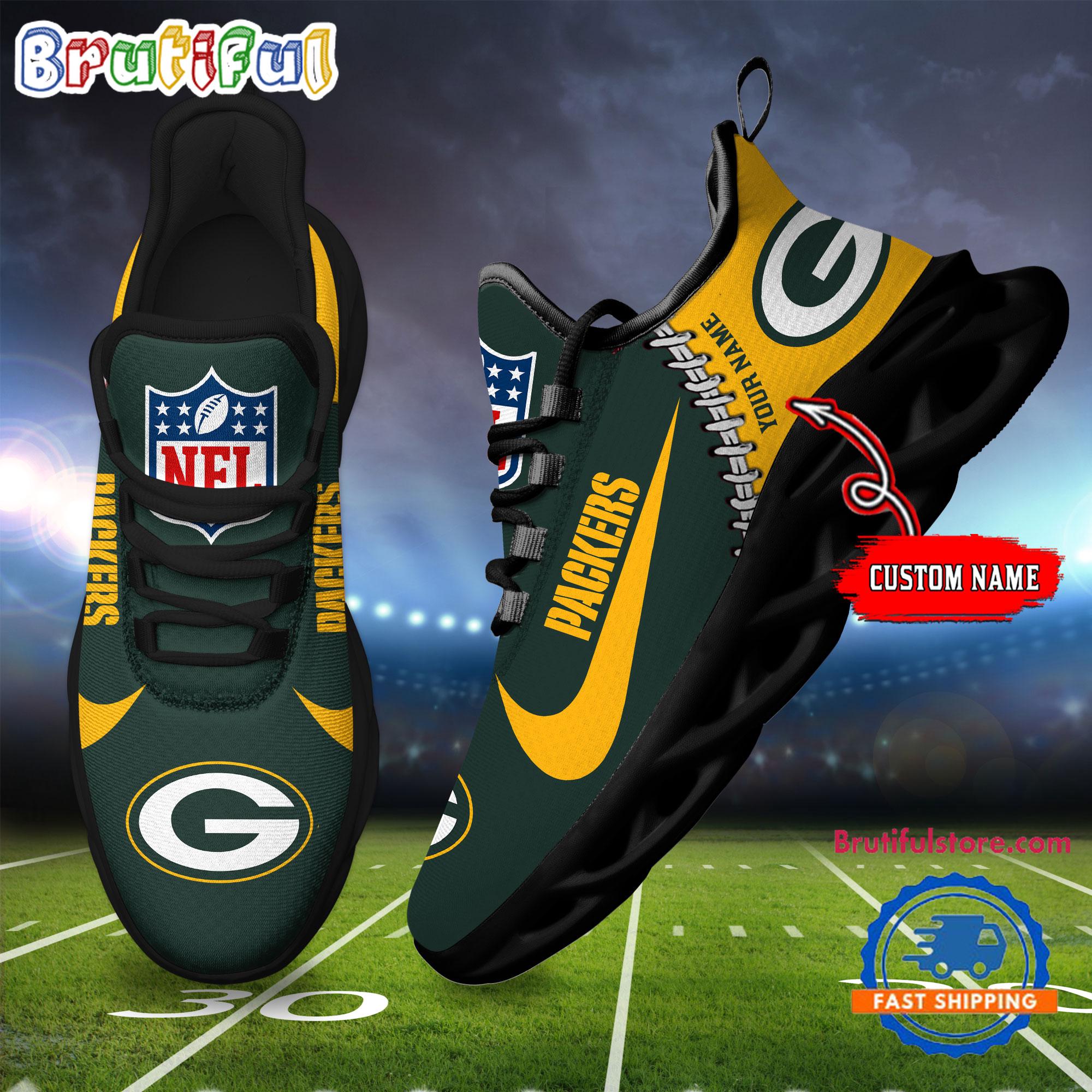JWFancy Green Bay Packers Max Soul Shoes Sneakers For Men And Women