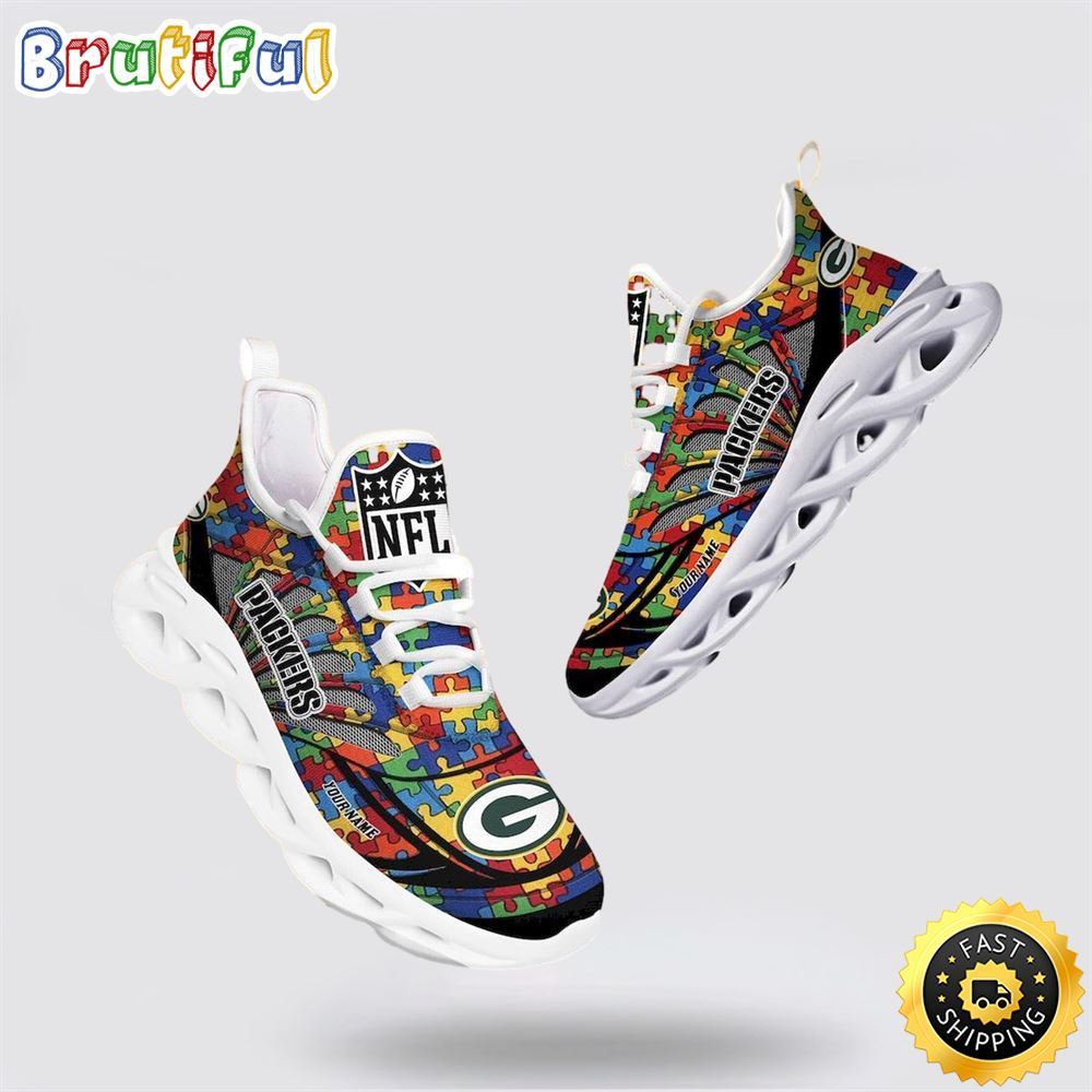 JWFancy Green Bay Packers Max Soul Shoes Sneakers For Men And Women