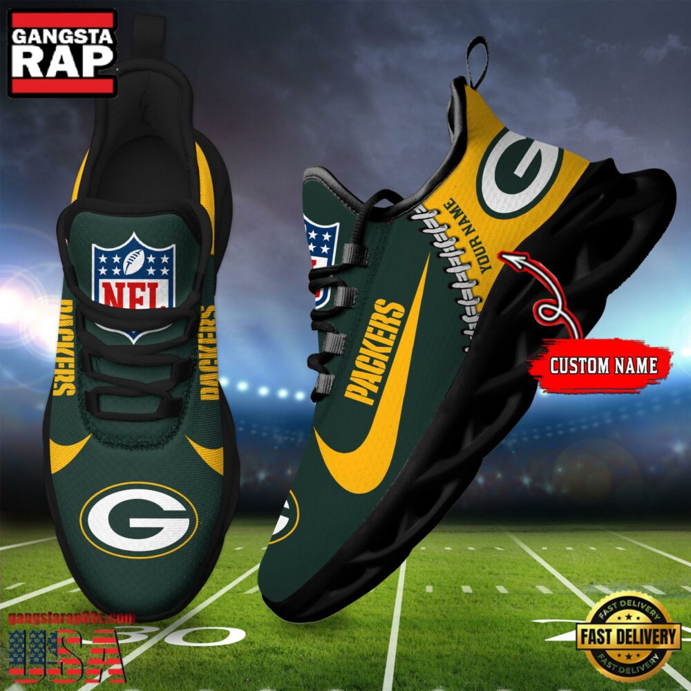 JWFancy Green Bay Packers Max Soul Shoes Sneakers For Men And Women