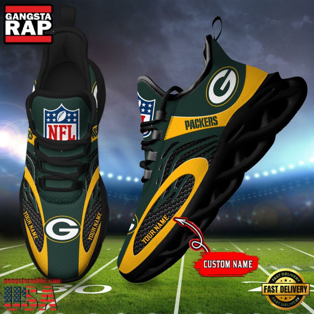 JWFancy Green Bay Packers Max Soul Shoes Sneakers For Men And Women