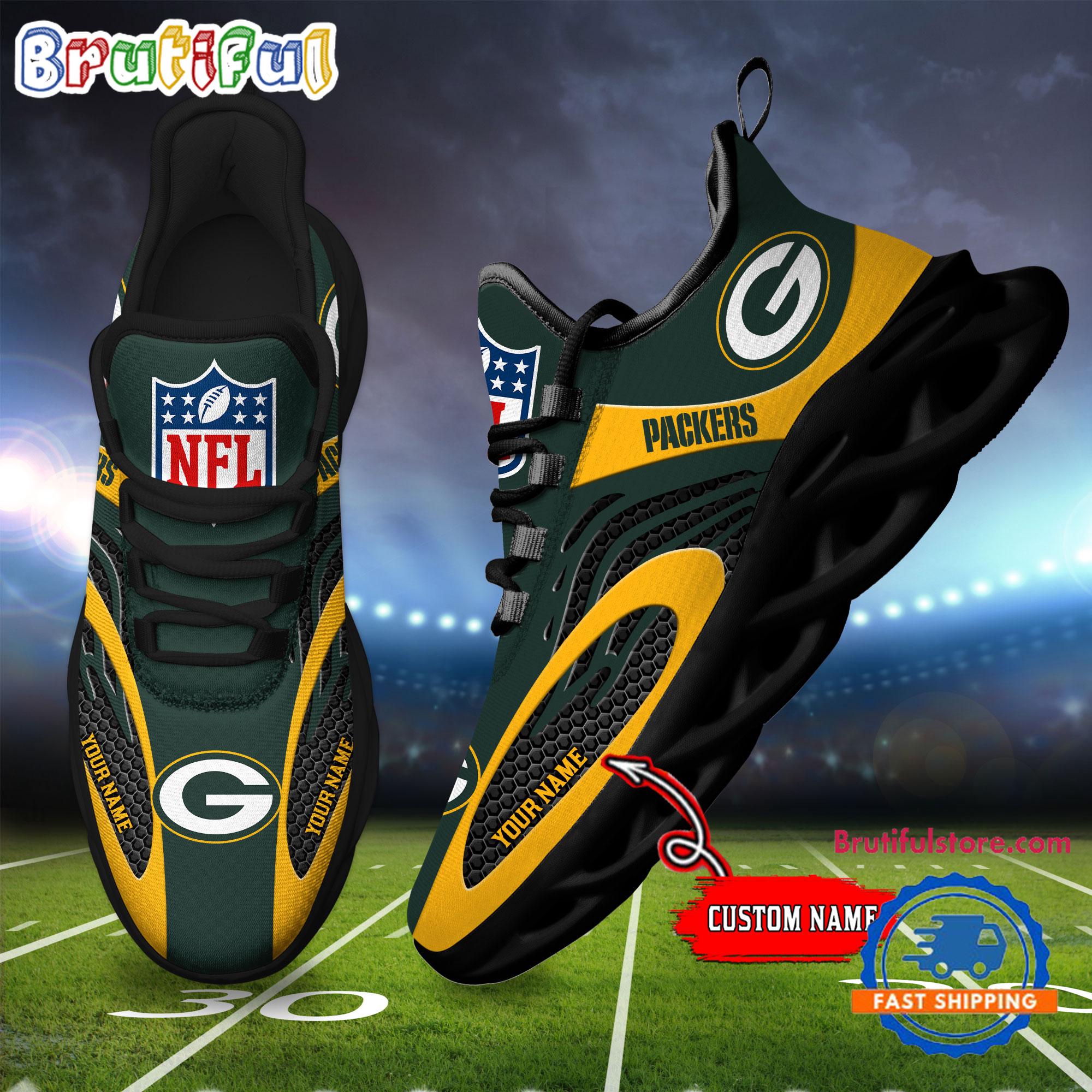 JWFancy Green Bay Packers Max Soul Shoes Sneakers For Men And Women