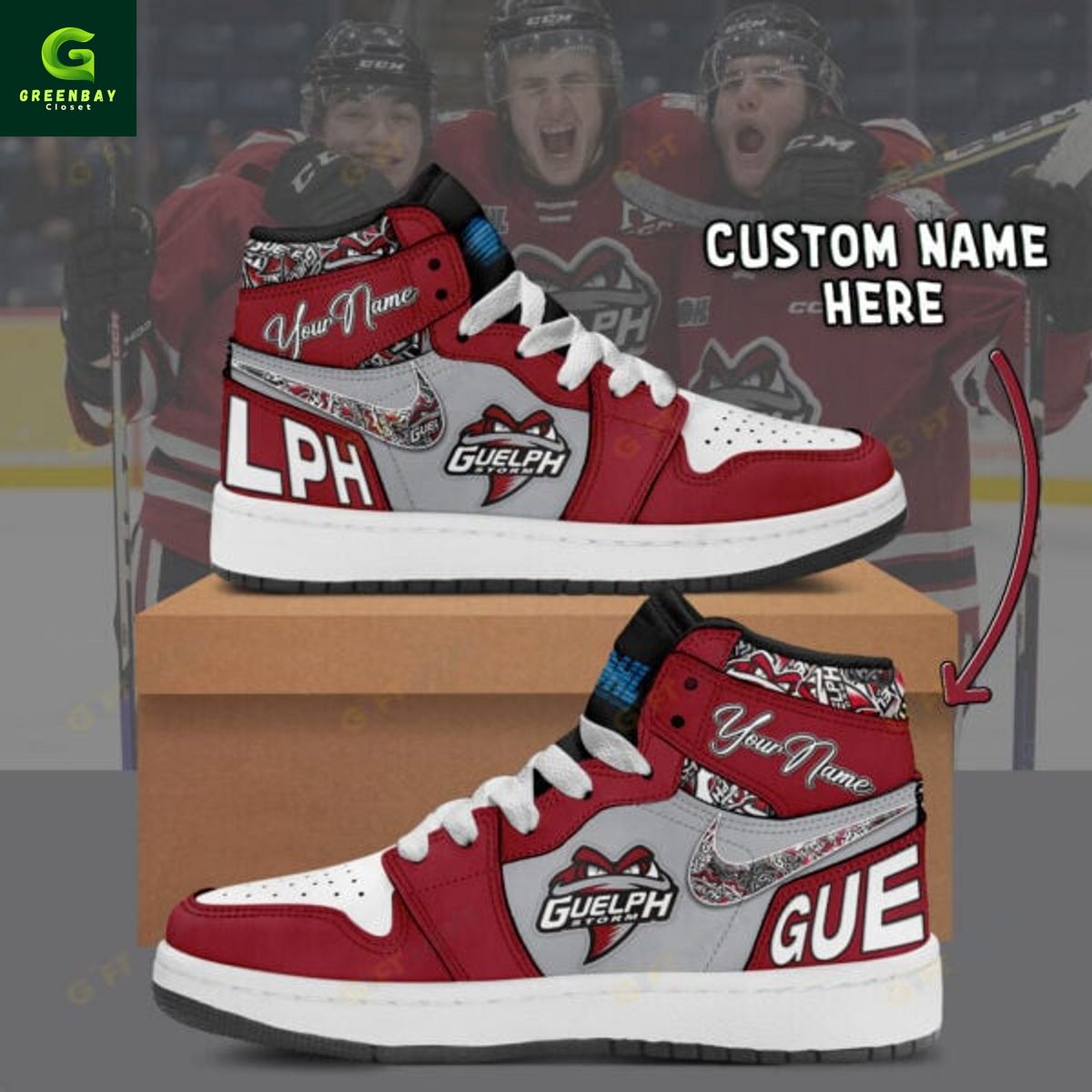 JWFancy Guelph Storm AJ1 High Sneakers Shoes For Men And Women
