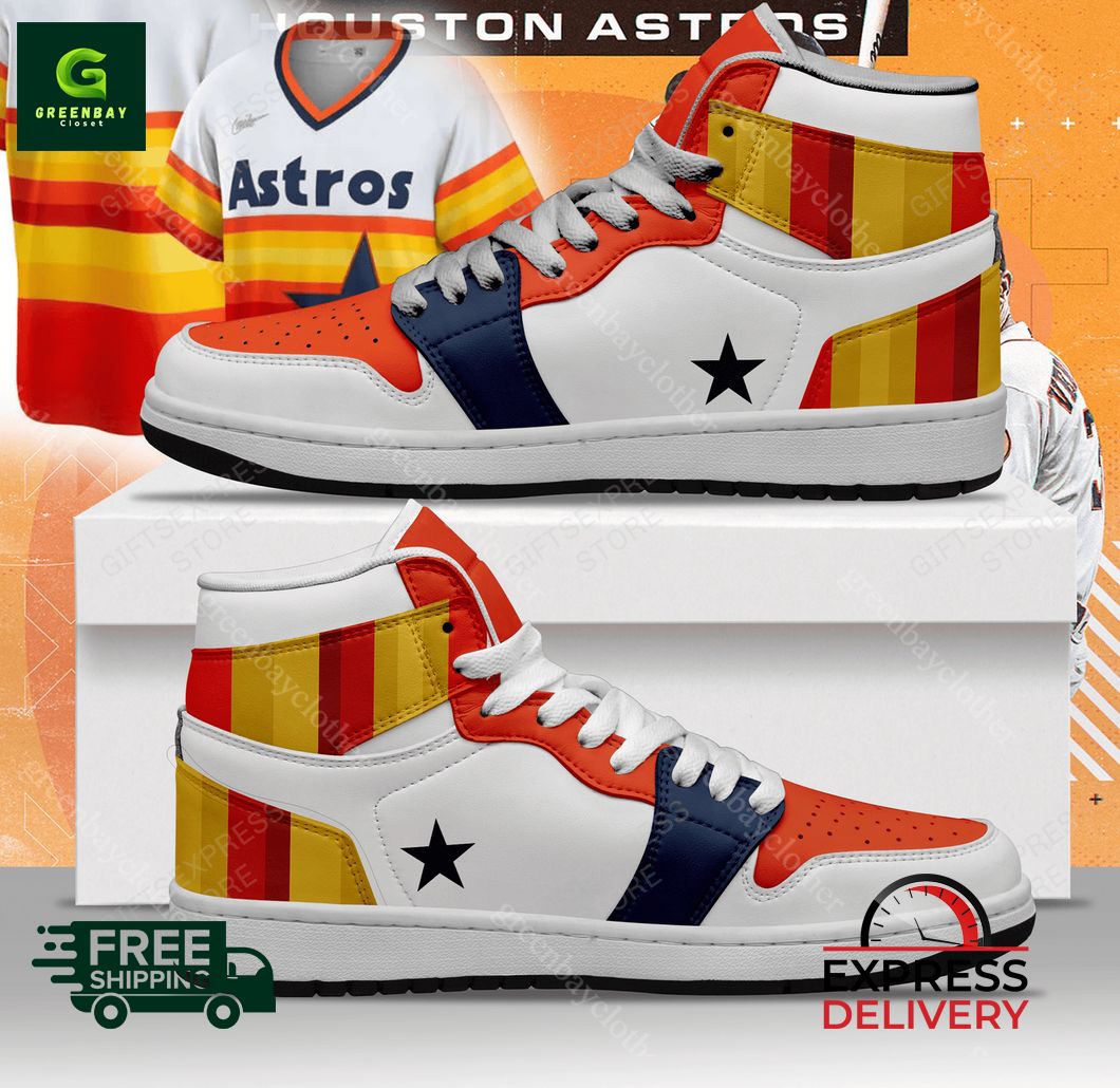 JWFancy Houston Astros AJ1 High Sneakers Shoes For Men And Women