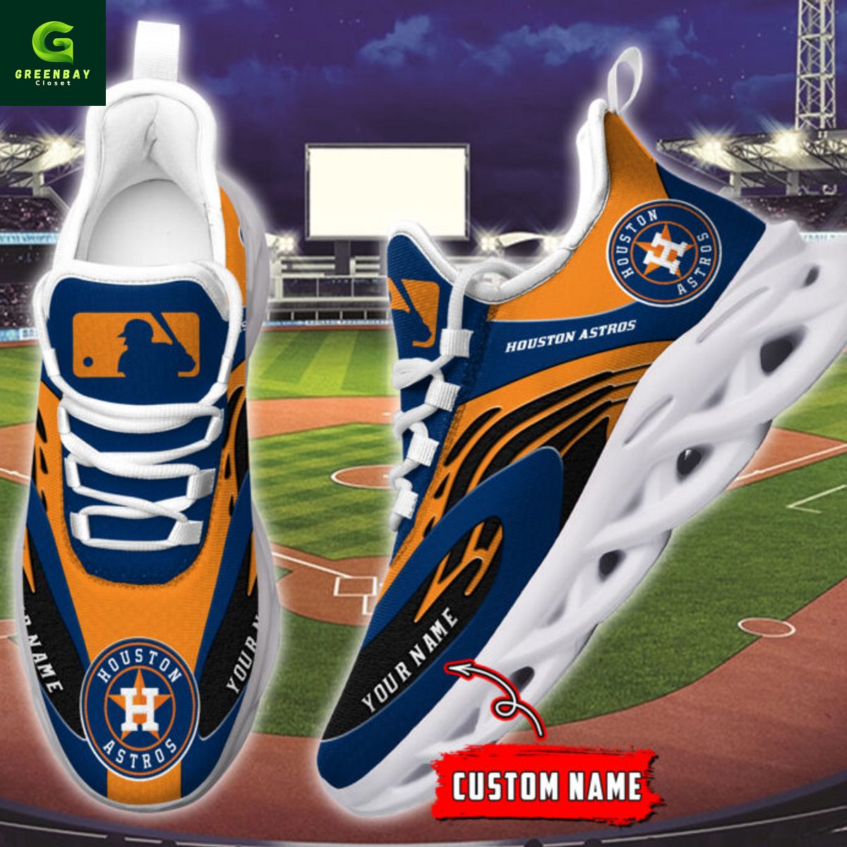 JWFancy Houston Astros Max Soul Shoes Sneakers For Men And Women