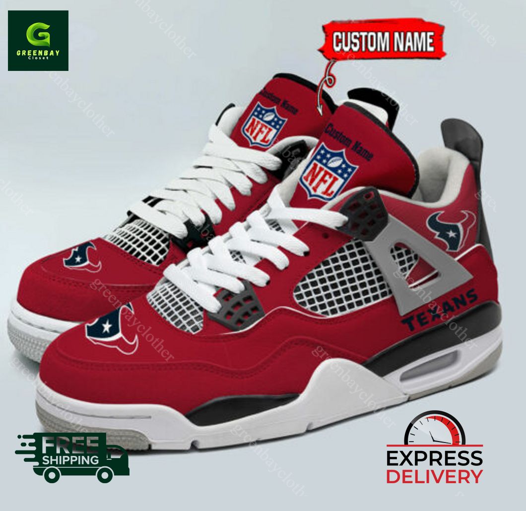 JWFancy Houston Texans AJ4 Sneakers Shoes For Men And Women