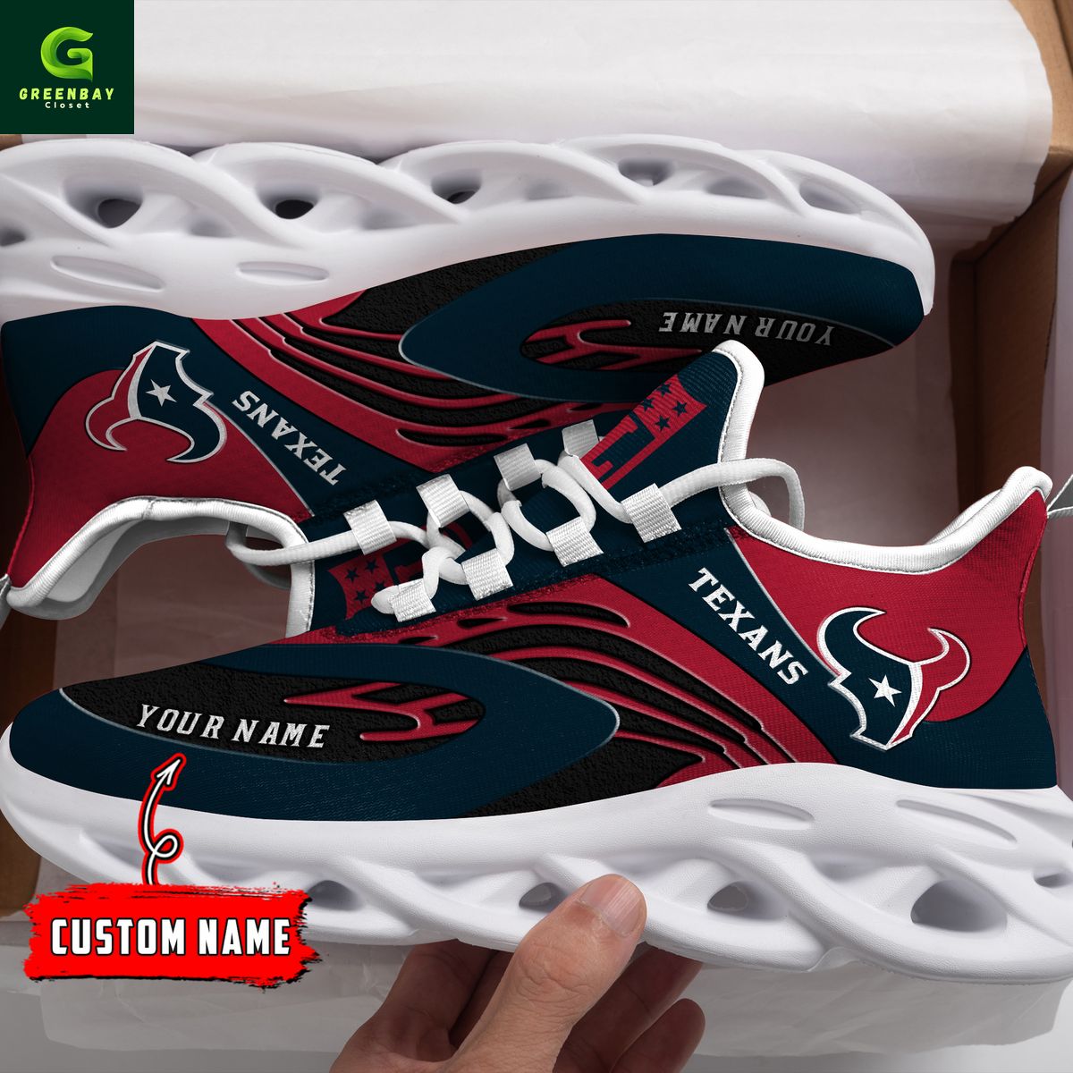JWFancy Houston Texans Max Soul Shoes Sneakers For Men And Women