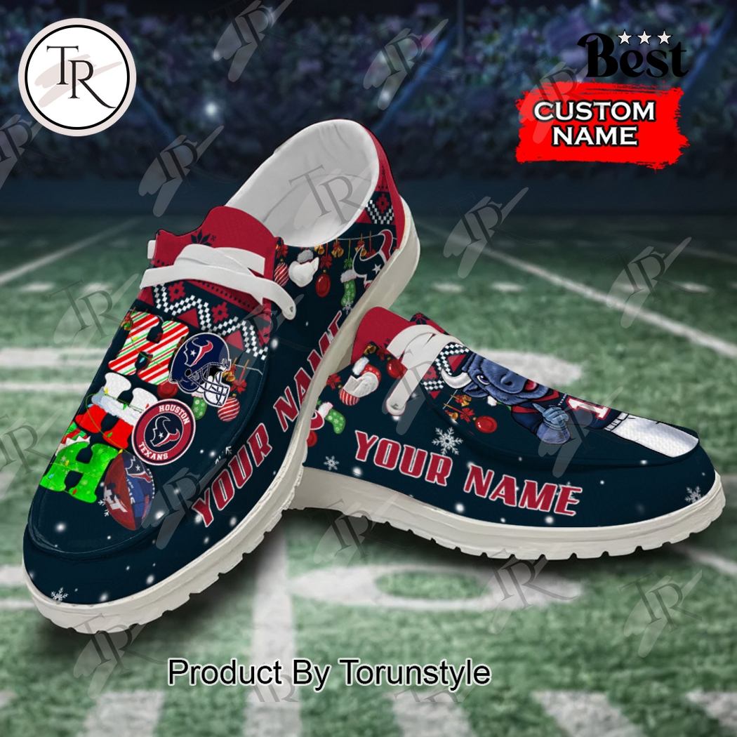 JWFancy Houston Texans x Christmas Personalized Hey Dude Shoes For Men And Women