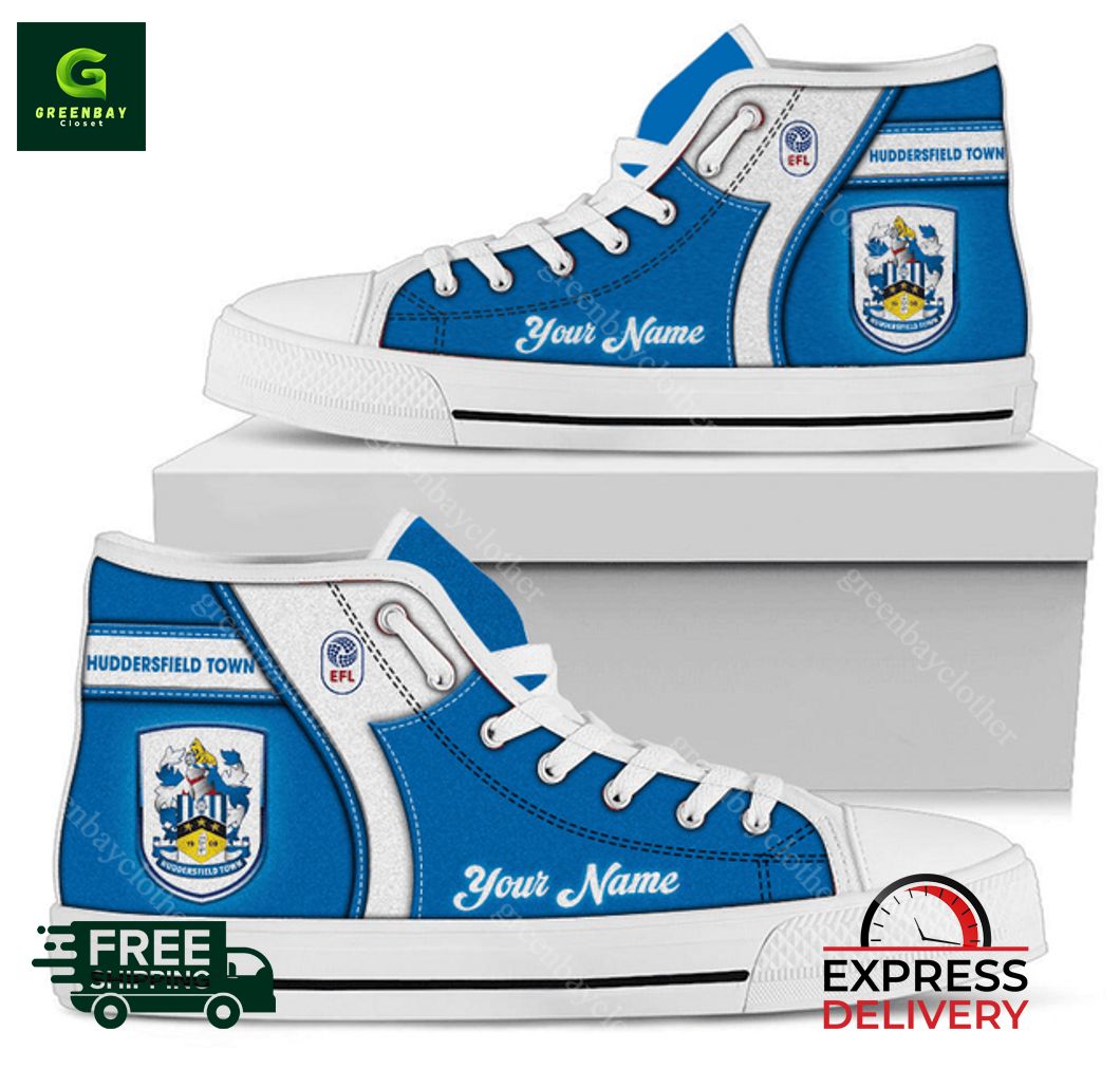 JWFancy Huddersfield Town High Top Canvas Sneakers Shoes For Men And Women
