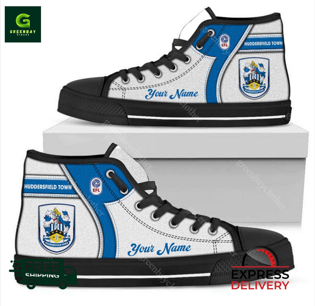 JWFancy Huddersfield Town High Top Canvas Sneakers Shoes For Men And Women