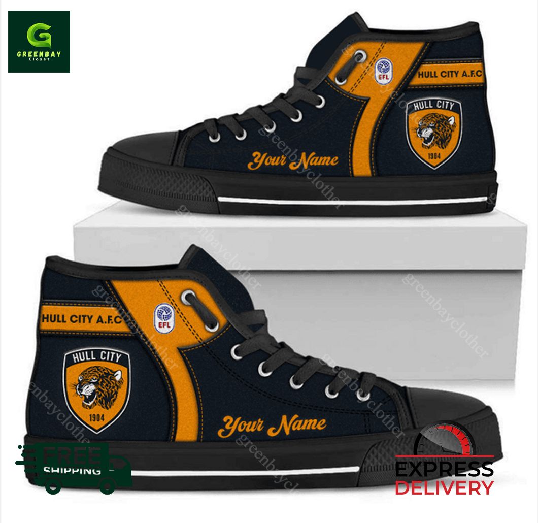 JWFancy Hull City High Top Canvas Sneakers Shoes For Men And Women