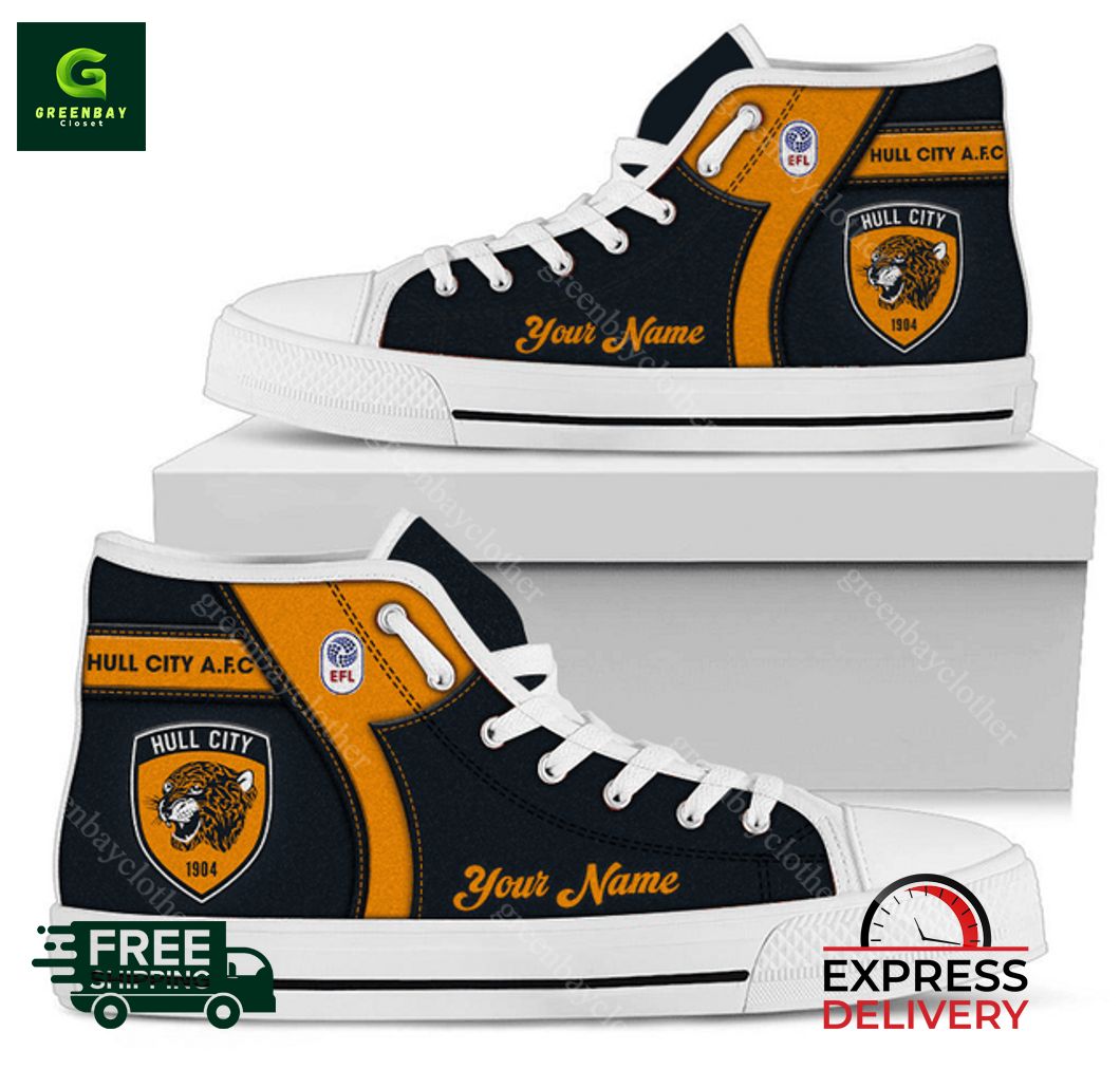 JWFancy Hull City High Top Canvas Sneakers Shoes For Men And Women