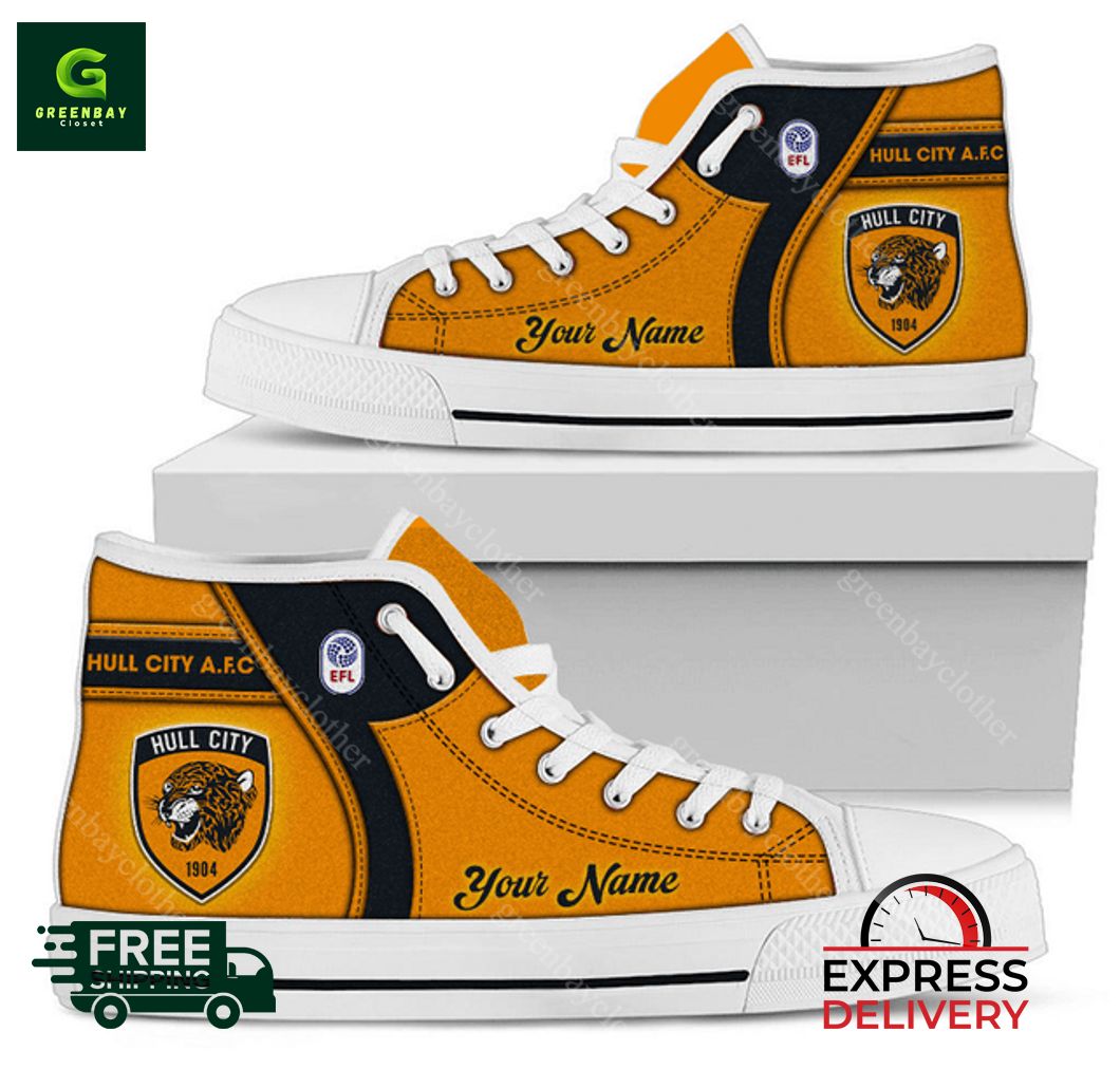 JWFancy Hull City High Top Canvas Sneakers Shoes For Men And Women