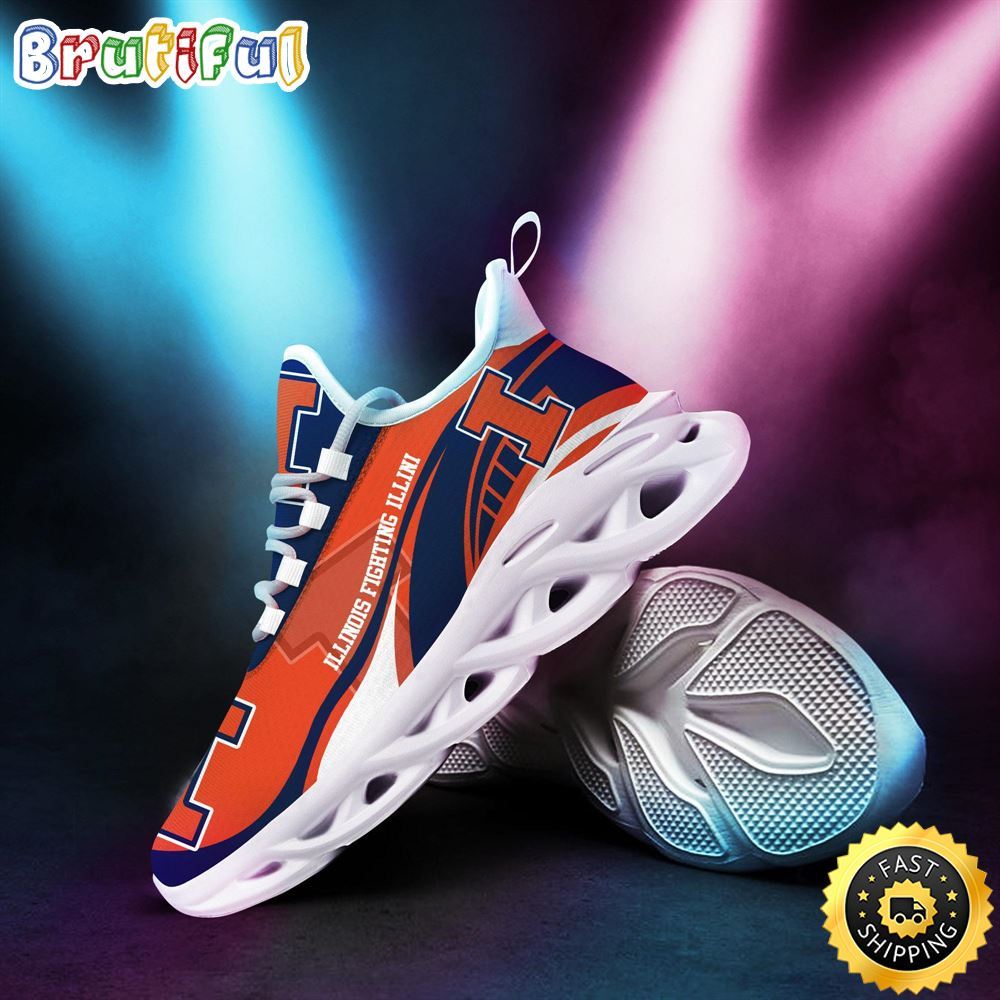 JWFancy Illinois Fighting Illini Max Soul Shoes Sneakers For Men And Women