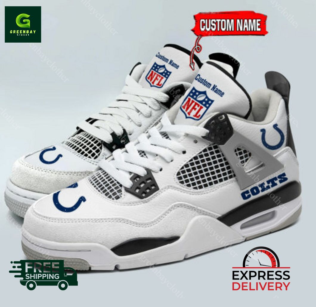 JWFancy Indianapolis Colts AJ4 Sneakers Shoes For Men And Women