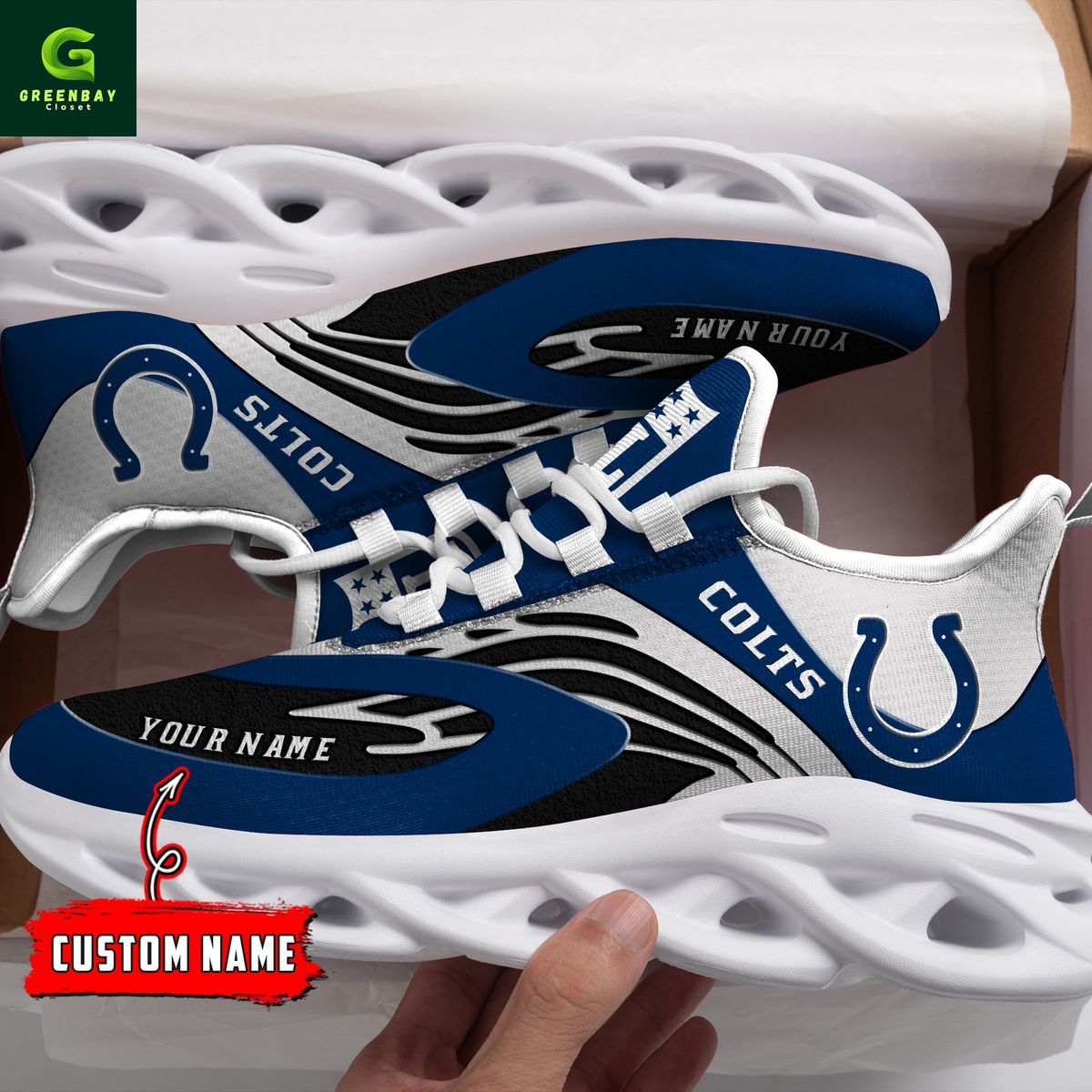 JWFancy Indianapolis Colts Max Soul Shoes Sneakers For Men And Women