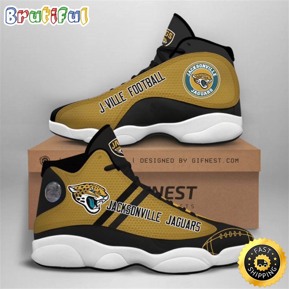JWFancy Jacksonville Jaguars AJ13 Sneakers Shoes For Men And Women