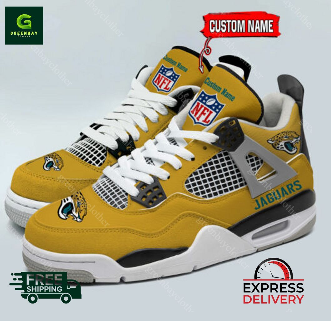 JWFancy Jacksonville Jaguars AJ4 Sneakers Shoes For Men And Women