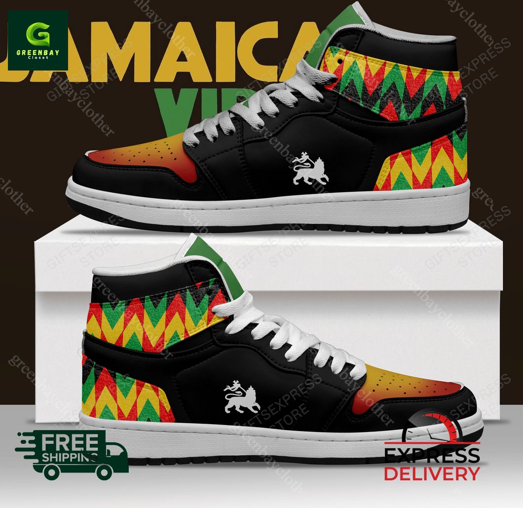 JWFancy Jamaica Vibes AJ1 High Sneakers Shoes For Men And Women
