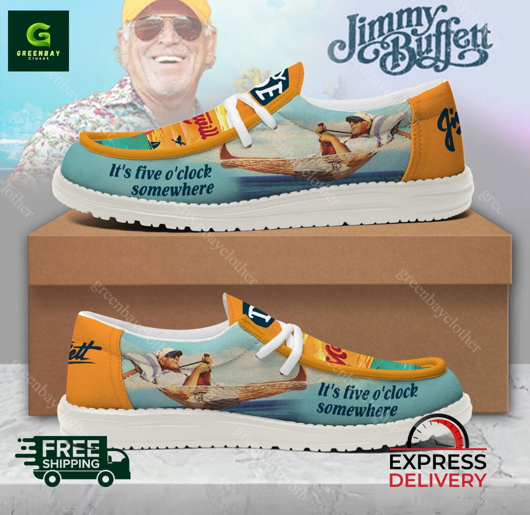 JWFancy Jimmy Buffett Hey Dude Shoes Wally Men's Lace Up Loafers Comfortable For Men And Women