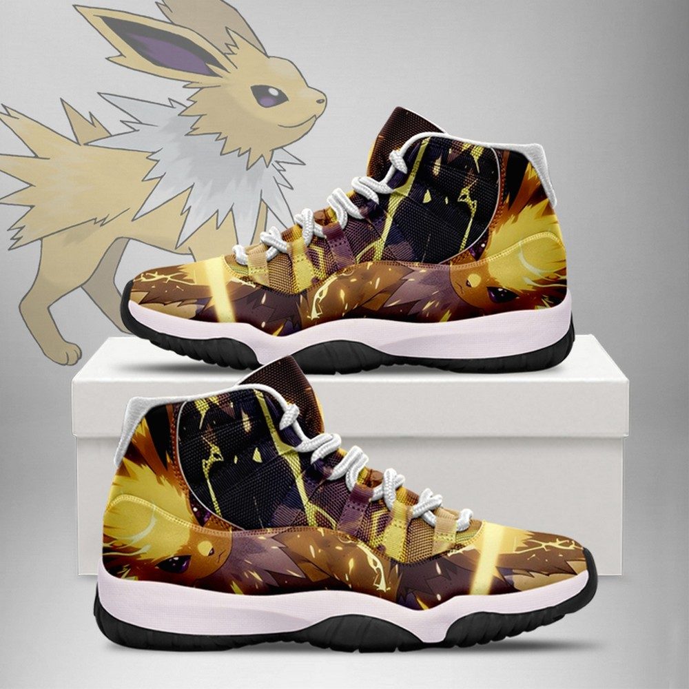 JWFancy Jolteon Pokemon Black AJ11 Sneakers Shoes For Men And Women