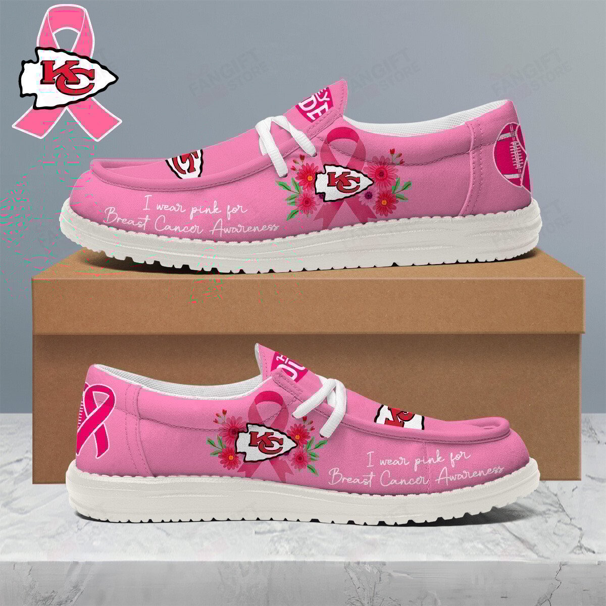 JWFancy Kansas City Chiefs Hey Dude Shoes Wally Men’s Lace Up Loafers Comfortable For Men And Women