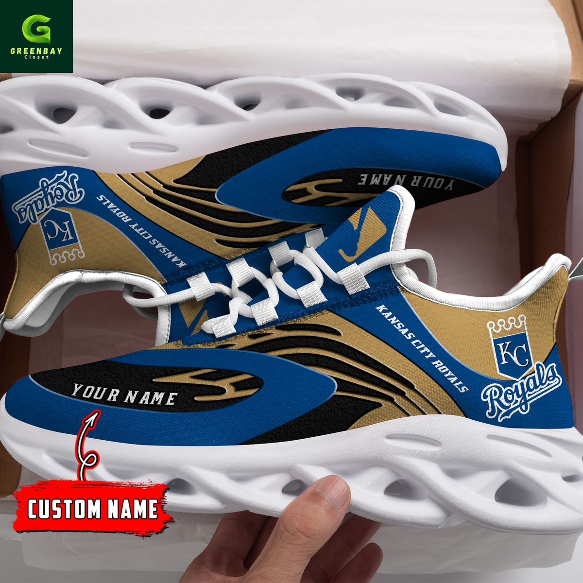 JWFancy Kansas City Royals Max Soul Shoes Sneakers For Men And Women