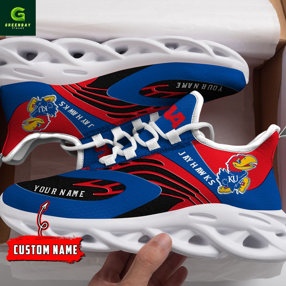 JWFancy Kansas Jayhawks Max Soul Shoes Sneakers For Men And Women