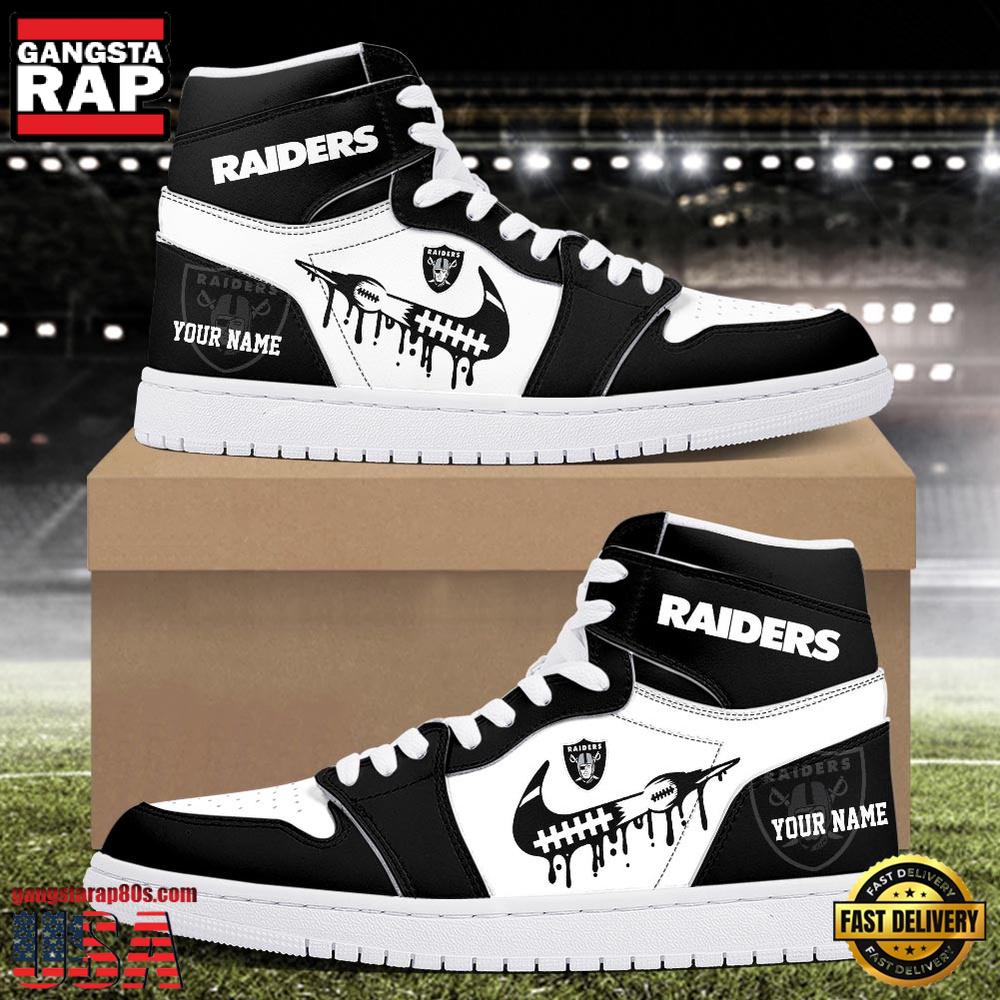 JWFancy Las Vegas Raiders AJ1 High Sneakers Shoes For Men And Women