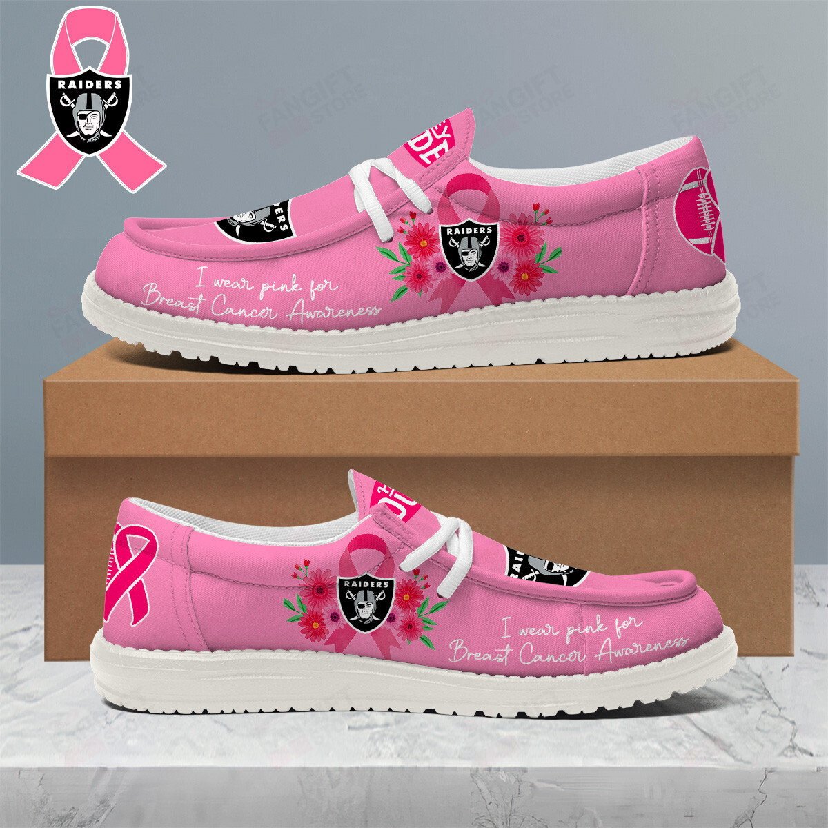 JWFancy Las Vegas Raiders Hey Dude Shoes Wally Men’s Lace Up Loafers Comfortable For Men And Women