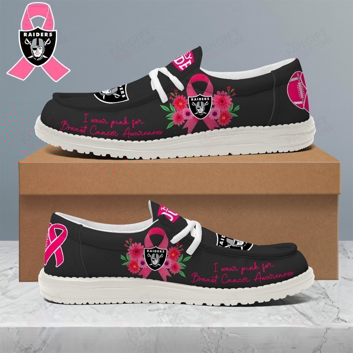 JWFancy Las Vegas Raiders Hey Dude Shoes Wally Men’s Lace Up Loafers Comfortable For Men And Women