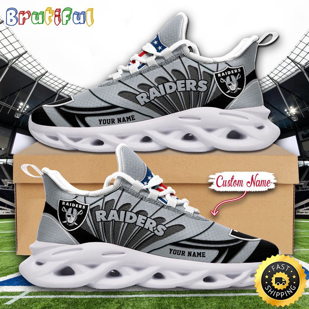 JWFancy Las Vegas Raiders Max Soul Shoes Sneakers For Men And Women