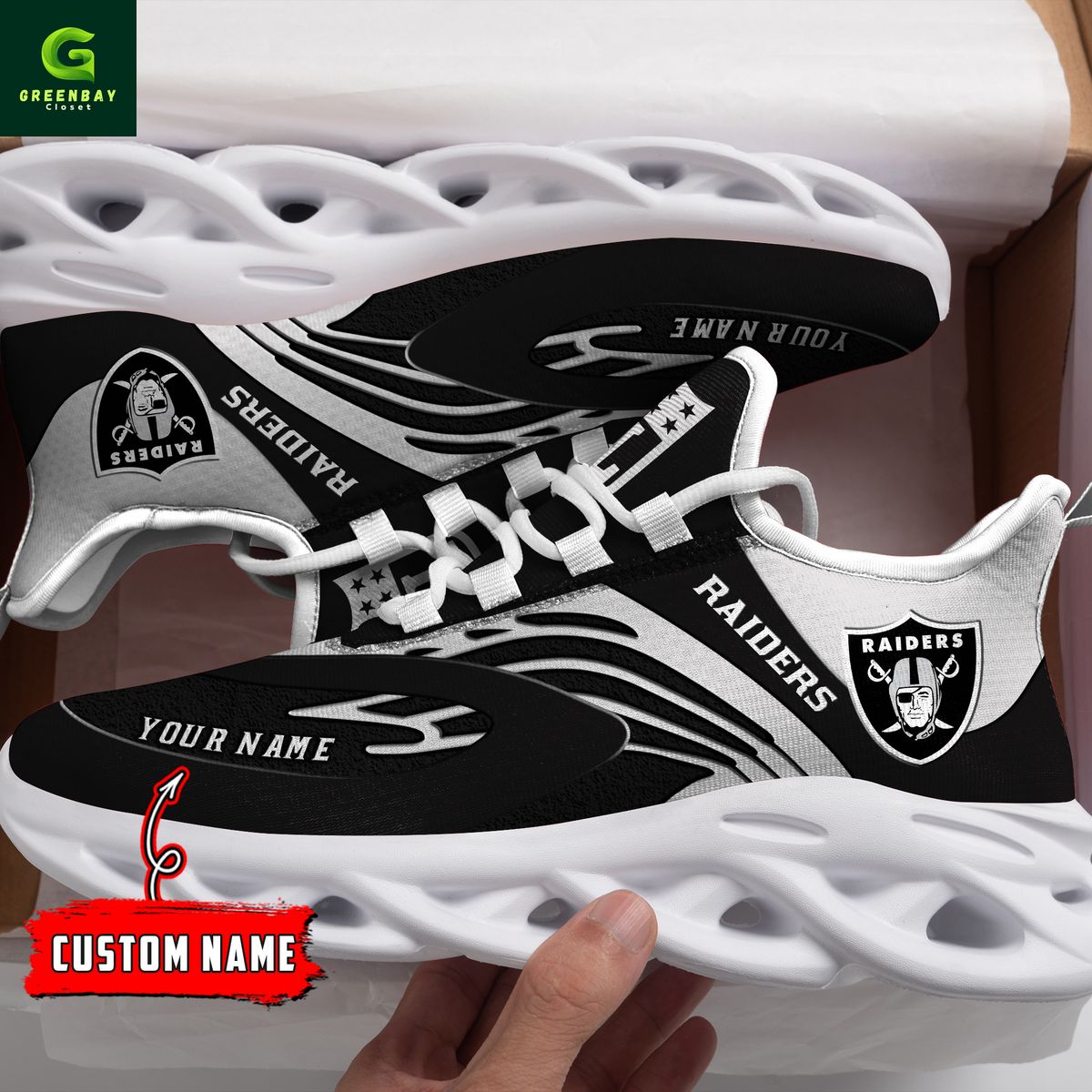 JWFancy Las Vegas Raiders Max Soul Shoes Sneakers For Men And Women