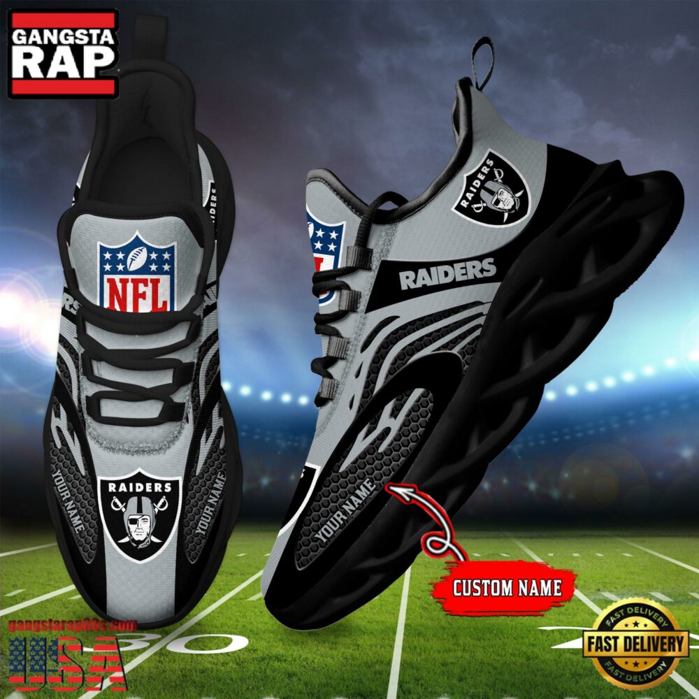 JWFancy Las Vegas Raiders Max Soul Shoes Sneakers For Men And Women