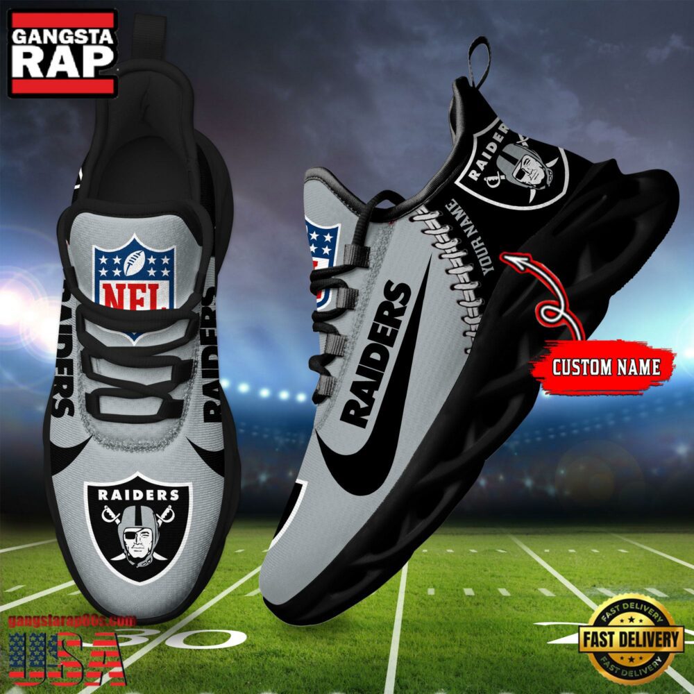 JWFancy Las Vegas Raiders Max Soul Shoes Sneakers For Men And Women