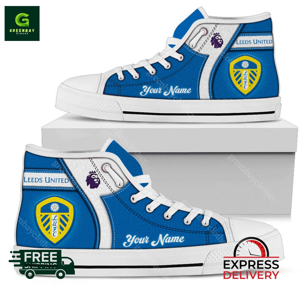 JWFancy Leeds United High Top Canvas Sneakers Shoes For Men And Women