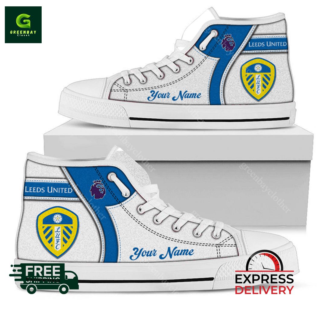 JWFancy Leeds United High Top Canvas Sneakers Shoes For Men And Women