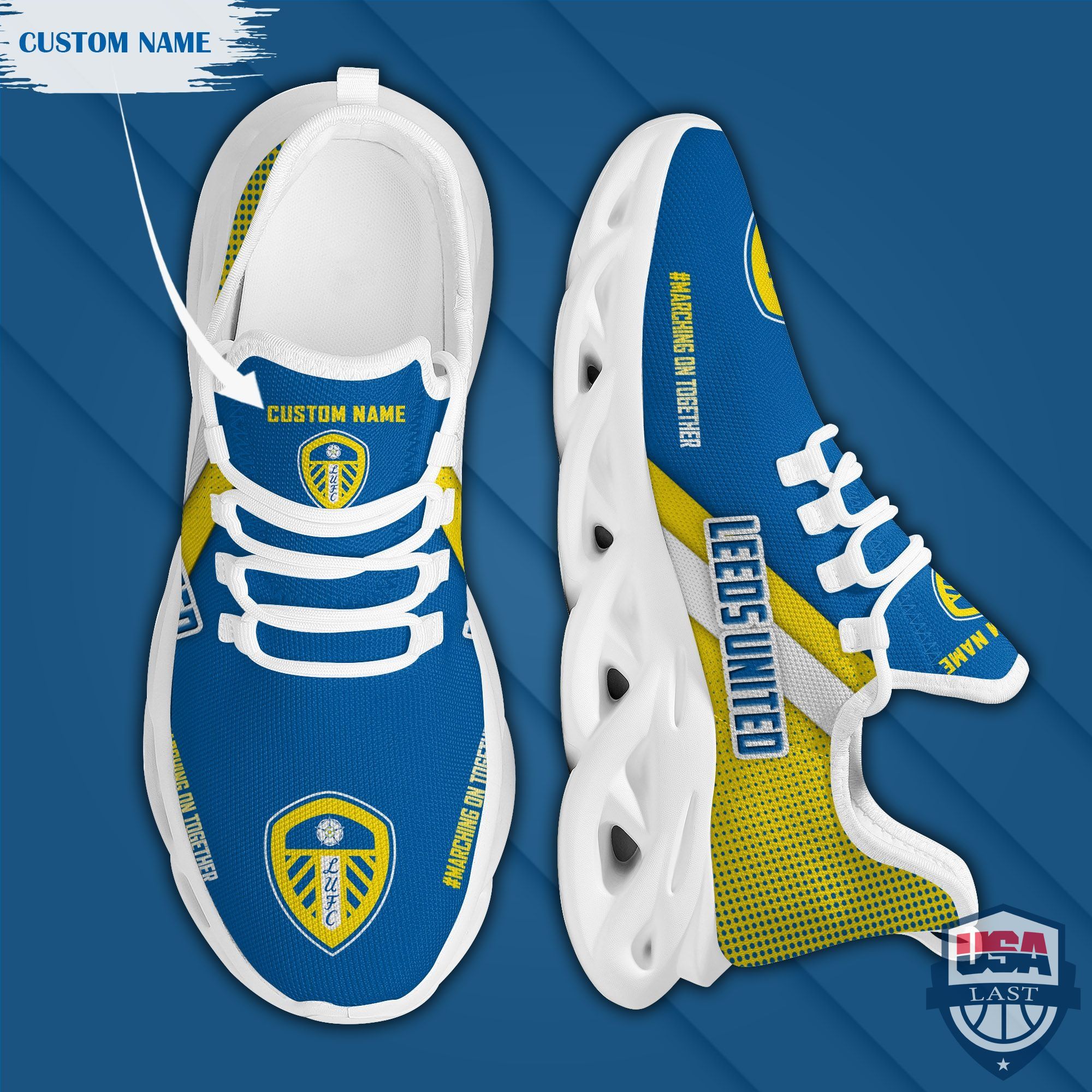 JWFancy Leeds United Max Soul Shoes Sneakers For Men And Women
